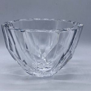 ORREFORS Zenith Faceted Crystal Candy Bowl 5" Vintage EUC